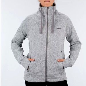 Avalanche Outdoor Full Zipper fleece lined collar neck Grey Jacket. Size:S